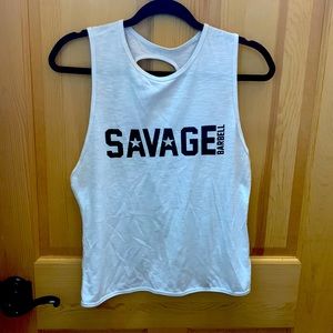 EUC. Savage Barbell Cross Back Tank. Medium.
